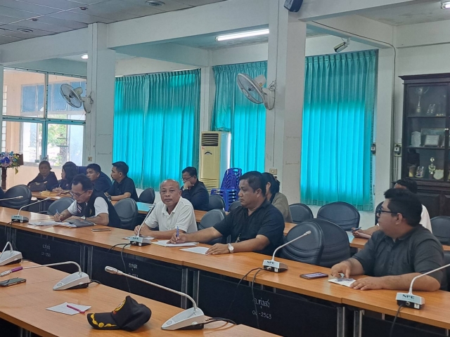 การประชุมเรื่องแนวทางการให้ความช่วยเหลือผู้ประสบภัยพิบัติอำเภอทุ่งสง ปี 2568