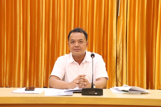 การประชุมซักซ้อมคณะกรรมการฝ่าย รับ - ส่งหีบการเลือกตั้งสมาชิกสภาเทศบาลตำบลที่วังและนายกเทศมนตรีตำบลที่วัง