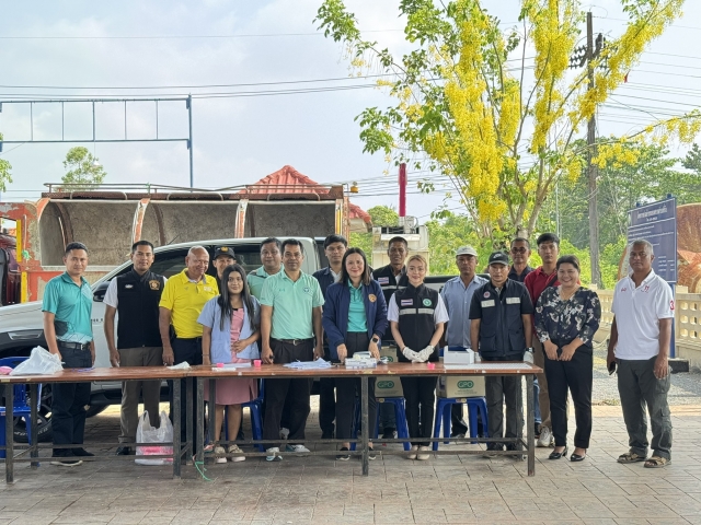 การตรวจคัดกรองสารเสพติด กลุ่มเป้าหมายพนักงานเทศบาลตำบลที่วัง ภายใต้โครงการ  นครศรีธรรมราชโมเดล  