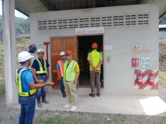ร่วมตรวจสถานที่เก็บวัตถุระเบิด ณ บริษัท ปูนซิเมนต์ไทย(ทุ่งสง)จำกัด